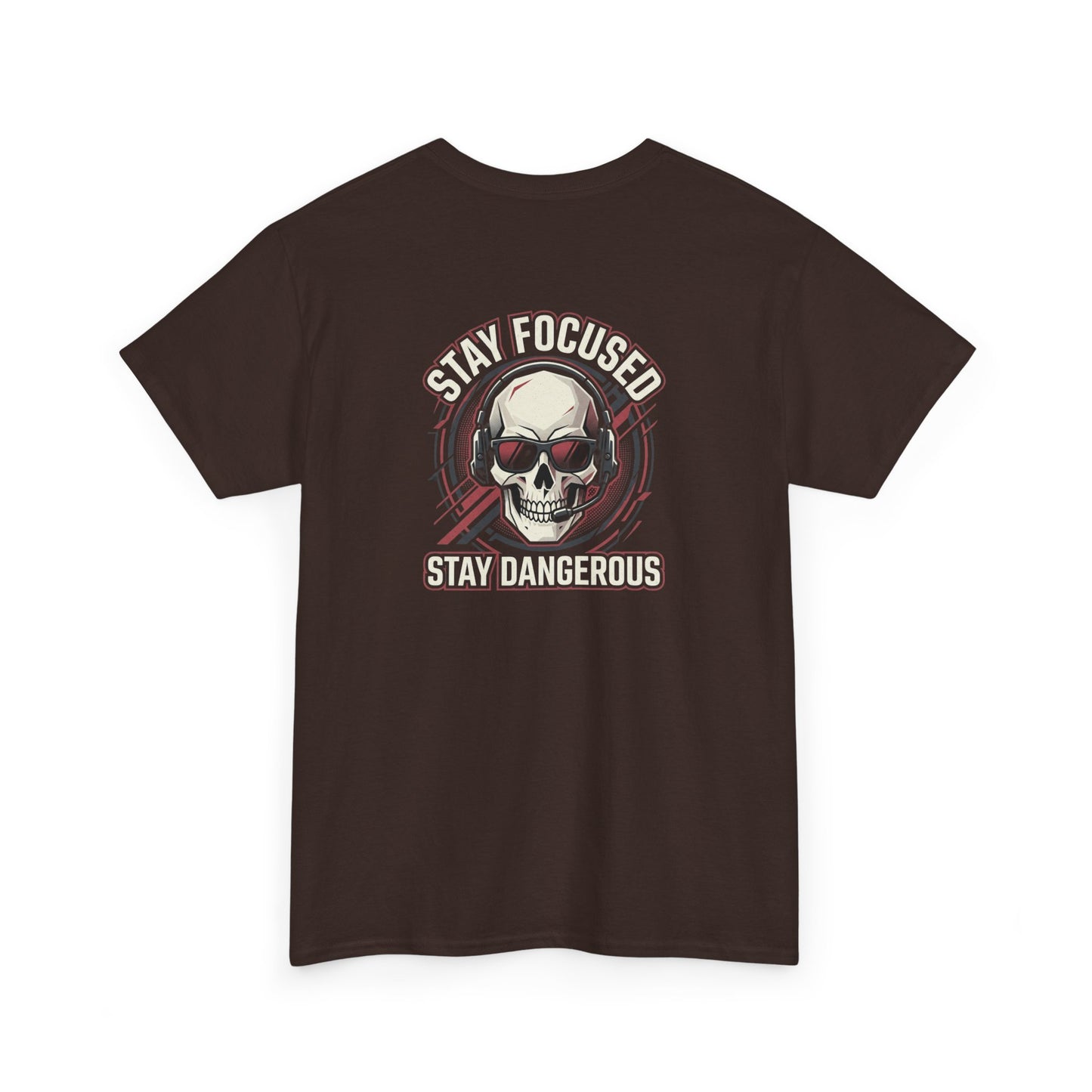 Unisex Heavy Cotton Tee DISCIPLINE OVER FEELINGS , STAY FOCUSED STAY DANGEROUS.