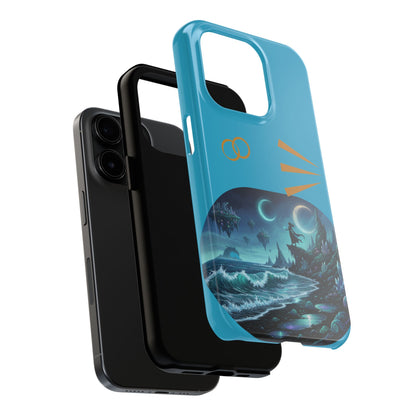 Tough Phone Case — Mystic Moonlit Shore Illustration