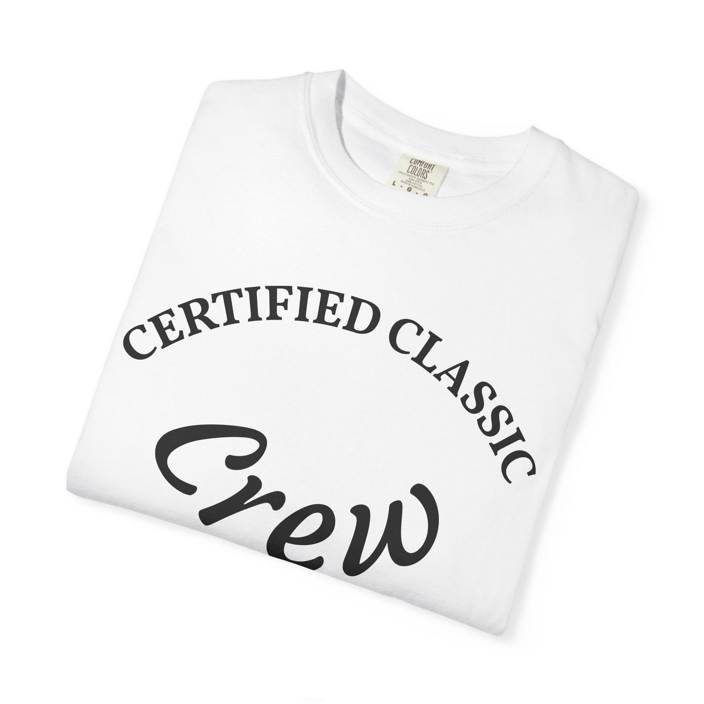 Certified Classics Crew T‑Shirt — Retro Crew Graphic Tee with Back Star Accent