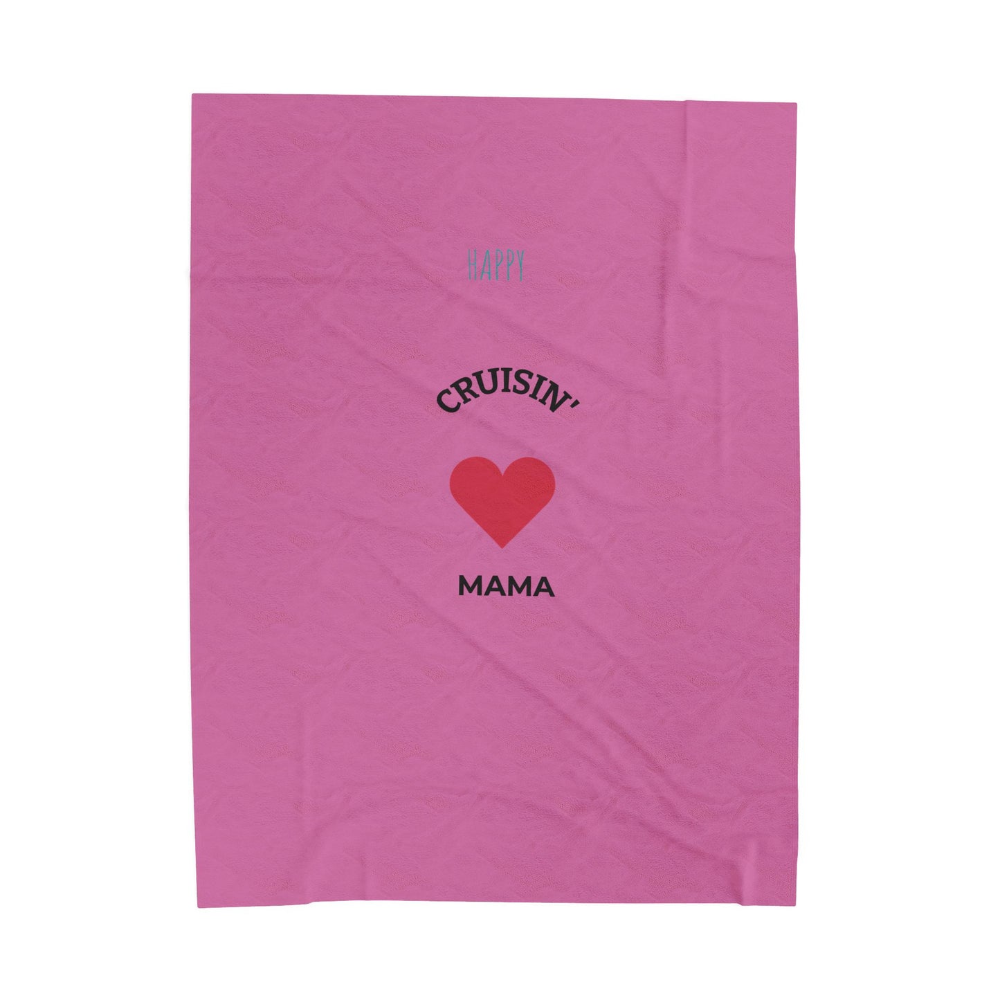 Cruisin' Mama Heart Velveteen Plush Blanket — Soft Cozy Gift for Moms
