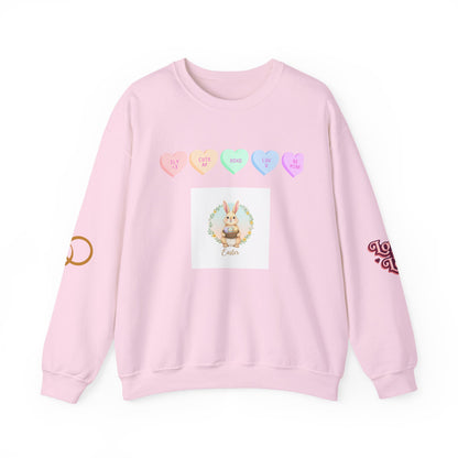 Easter Bunny & Candy Hearts Crewneck Sweatshirt