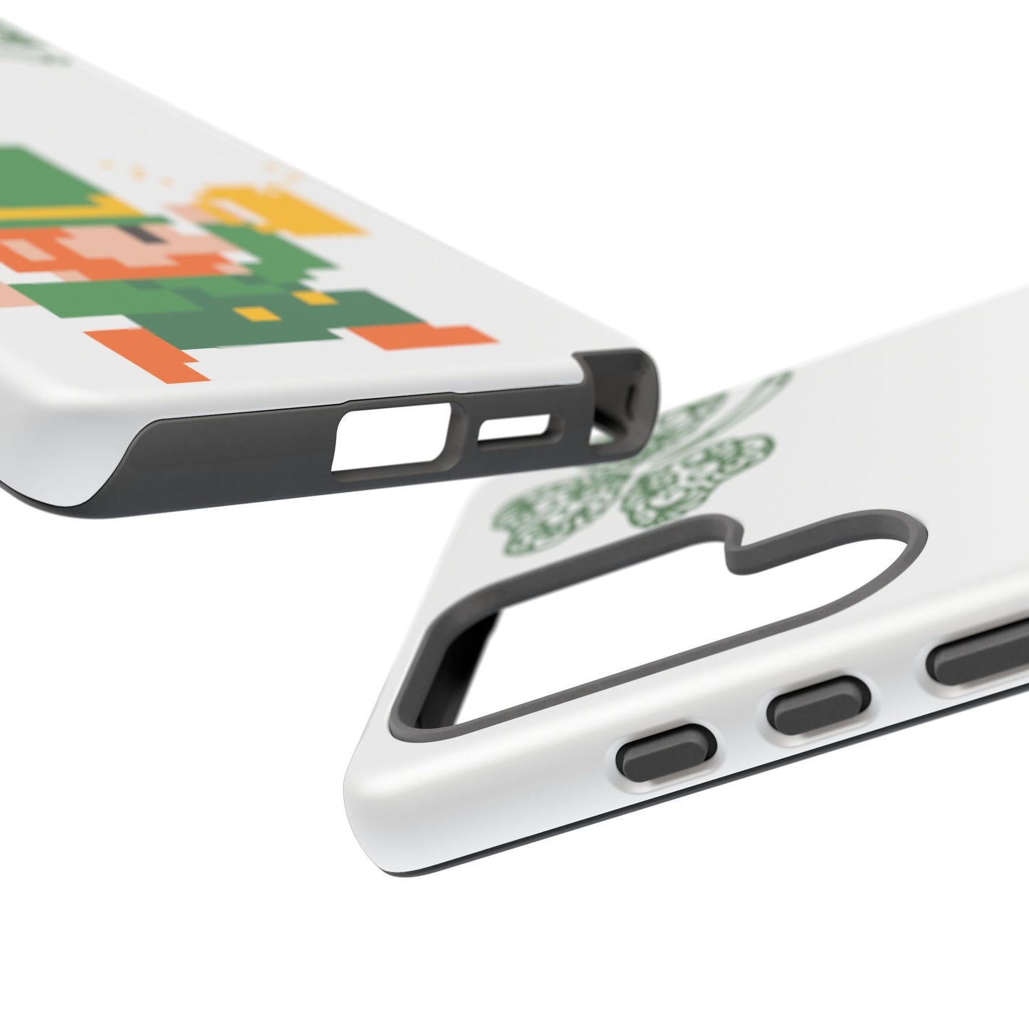 St. Patrick’s Pixel Leprechaun Phone Case — Cute Retro Gaming Clover Design