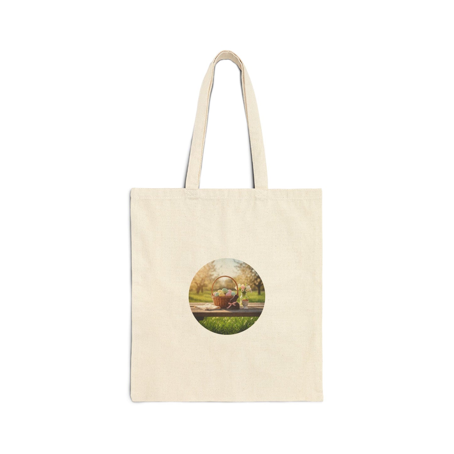Easter Bunny Canvas Tote — Cute Spring Easter Tote Bag
