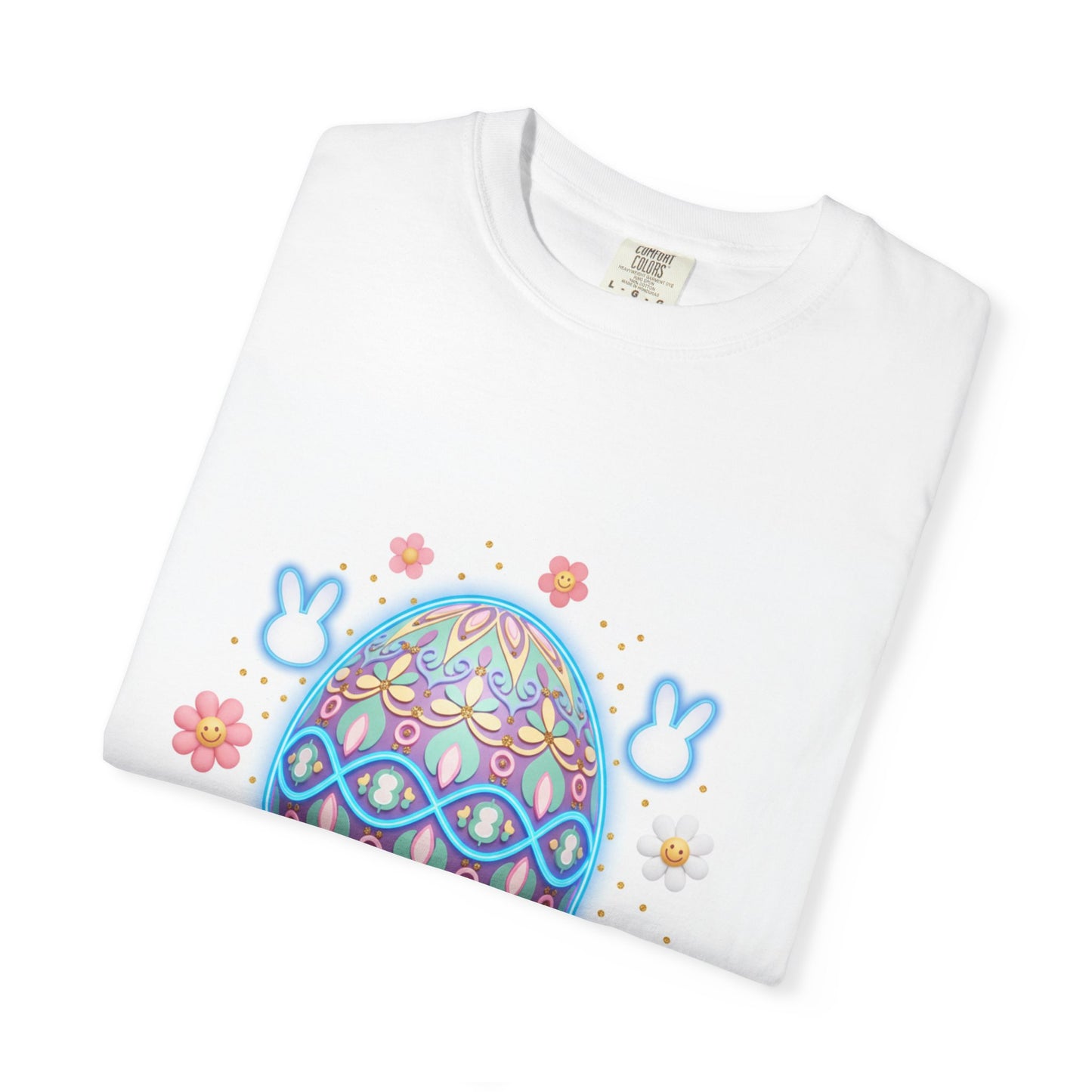 Easter Egg T-Shirt — Pastel Painted Egg & Basket Graphic