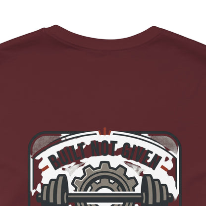 Stay Focused / Built Not Given Fitness T‑Shirt — “Stay Broke or Focused” Motivational Gym Tee