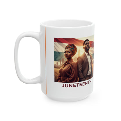 Juneteenth Ceramic Mug — Commemorative Black History Coffee Cup (11oz, 15oz)
