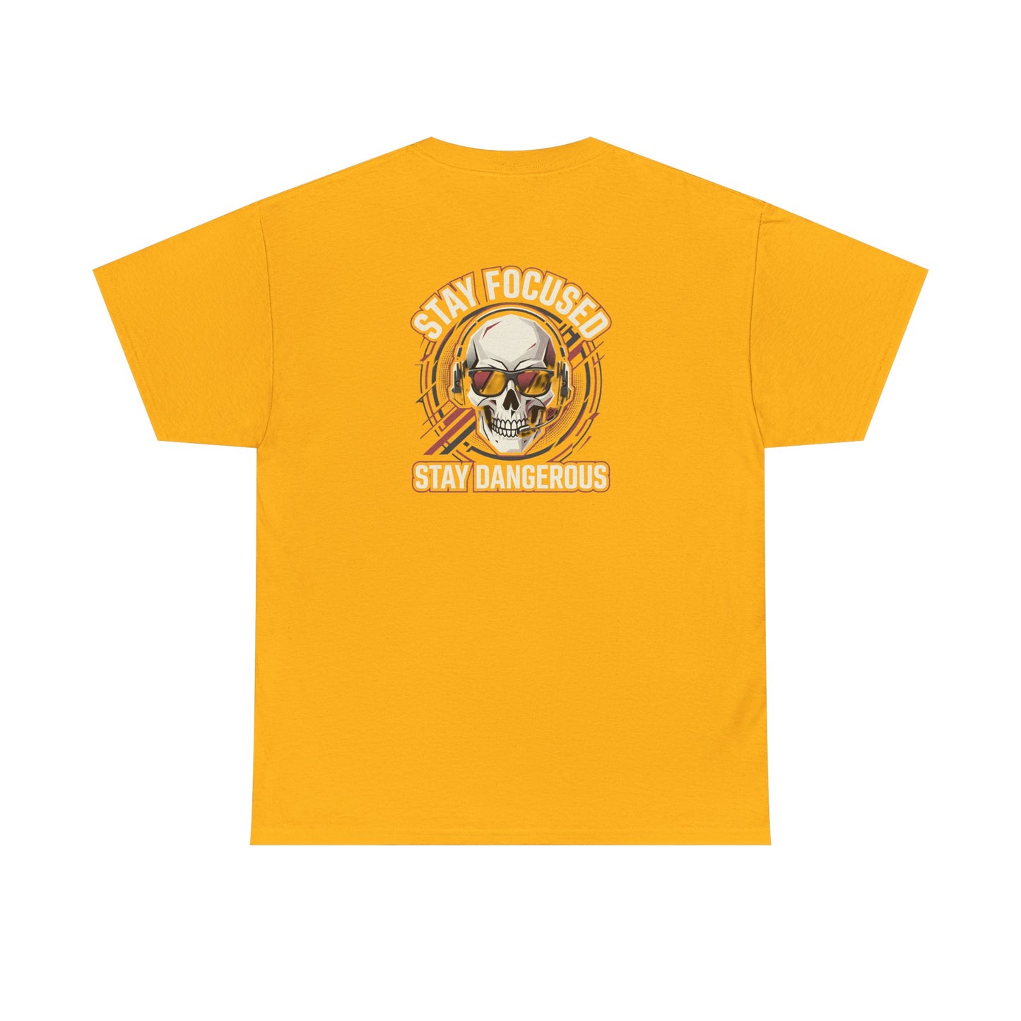Unisex Heavy Cotton Tee DISCIPLINE OVER FEELINGS , STAY FOCUSED STAY DANGEROUS.