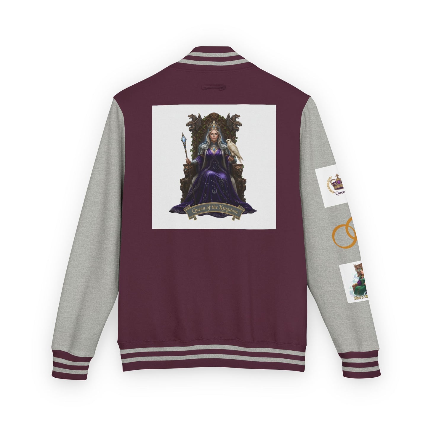 Letterman Jacket — Gothic Queen Illustration Varsity Jacket
