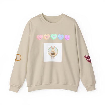 Easter Bunny & Candy Hearts Crewneck Sweatshirt