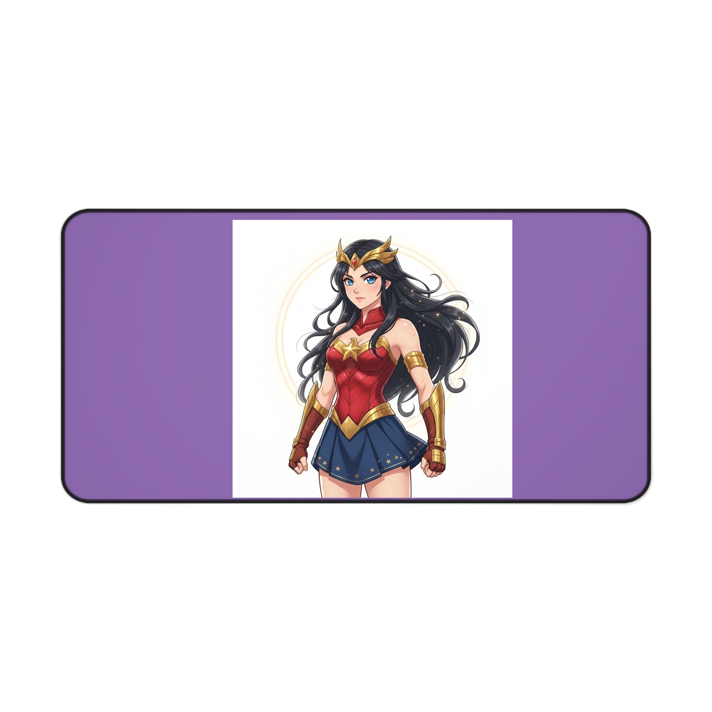Wonder Hero Desk Mat — Purple Superhero Mousepad