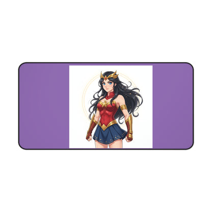 Wonder Hero Desk Mat — Purple Superhero Mousepad