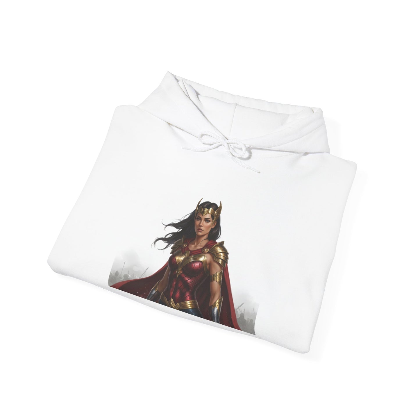 Wonder Woman Hoodie — Vintage Superhero Graphic Sweatshirt ('Go girl' sleeve)