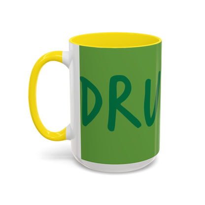 Funny ‘Drunkish’ Accent Coffee Mug — Green Accent 11/15oz