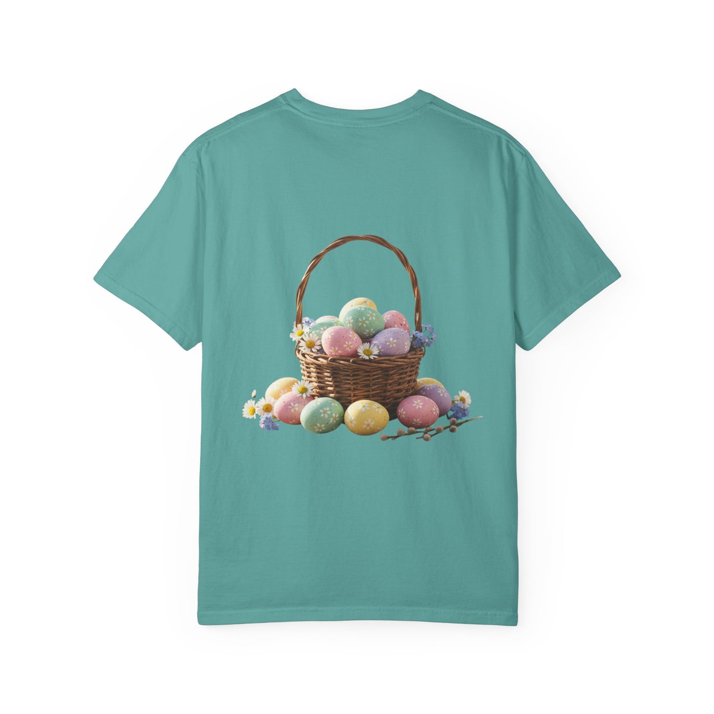 Easter Egg T-Shirt — Pastel Painted Egg & Basket Graphic