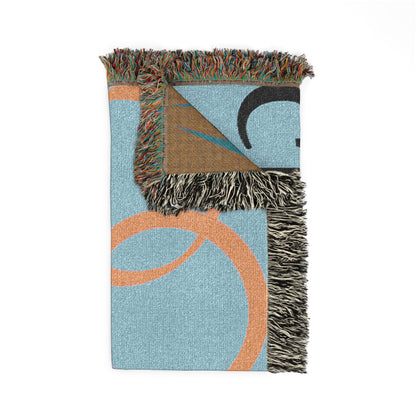 Certified Classic Woven Blanket — Retro Rings Throw for Living Room & Gift