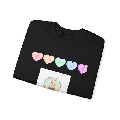 Easter Bunny & Candy Hearts Crewneck Sweatshirt