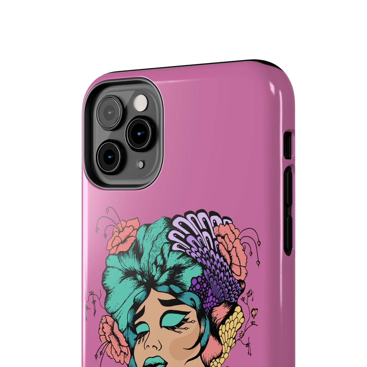 Tough Phone Case — Retro Floral Femme Illustration, Protective Art Phone Cover