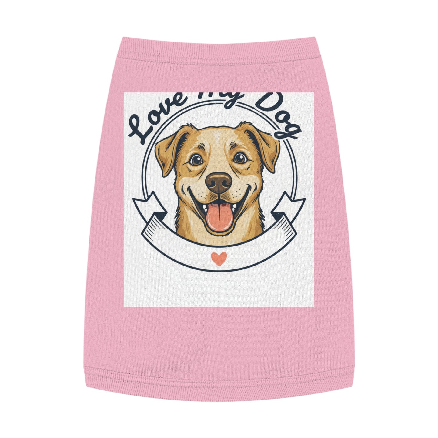 Dog Love Pet Tank Top - "Love My Dog" Cute Smiling Pup Graphic