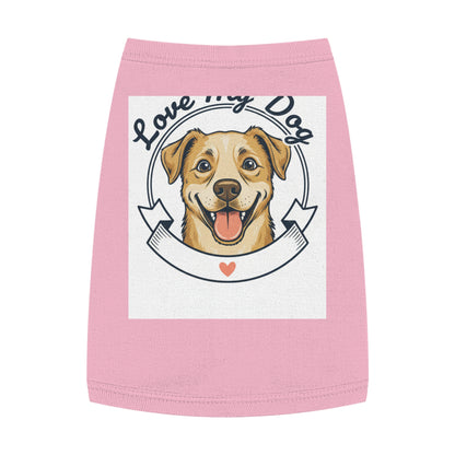 Dog Love Pet Tank Top - "Love My Dog" Cute Smiling Pup Graphic