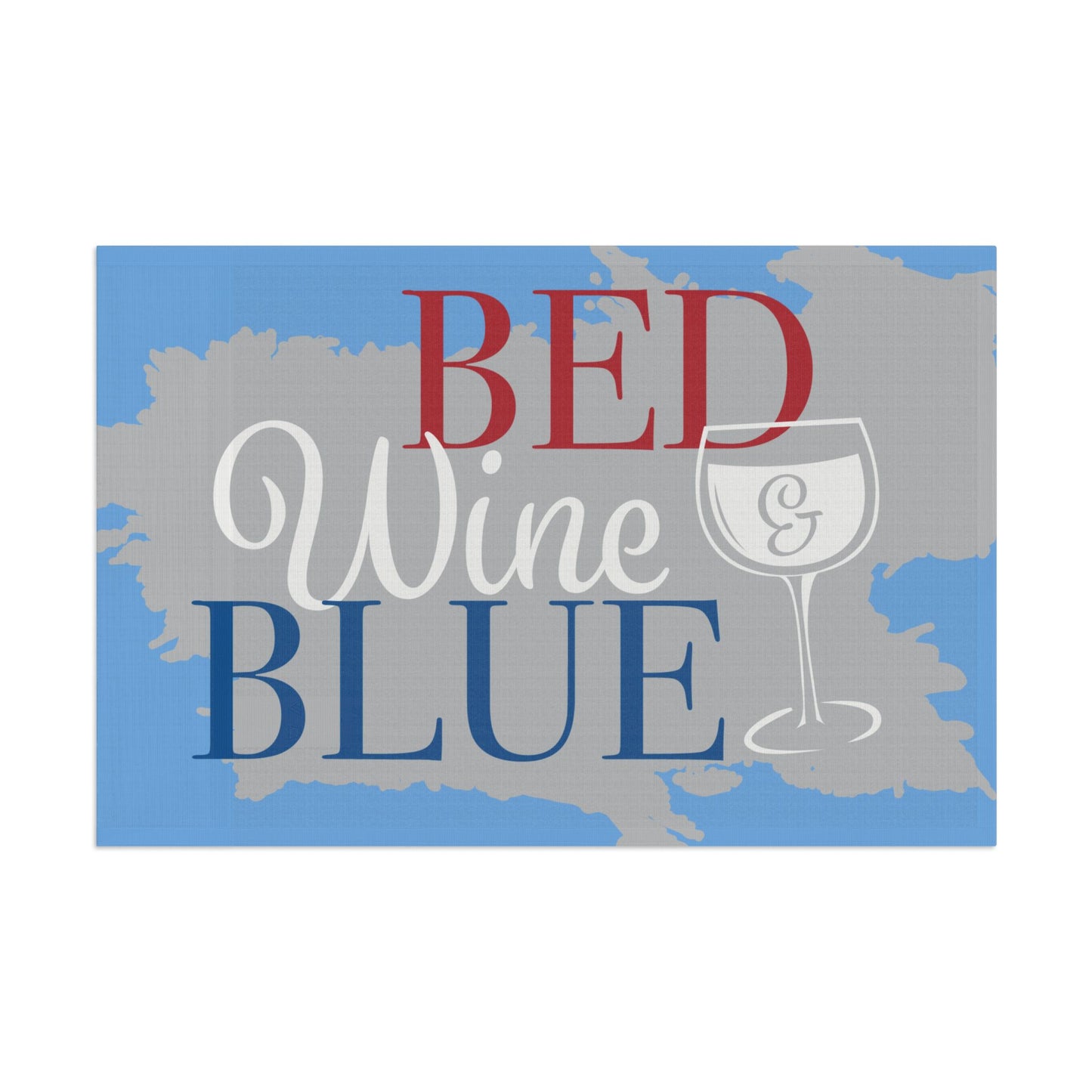 Flag - "Bed Wine & Blue" Decorative Flag