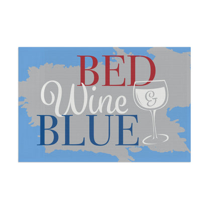 Flag - "Bed Wine & Blue" Decorative Flag