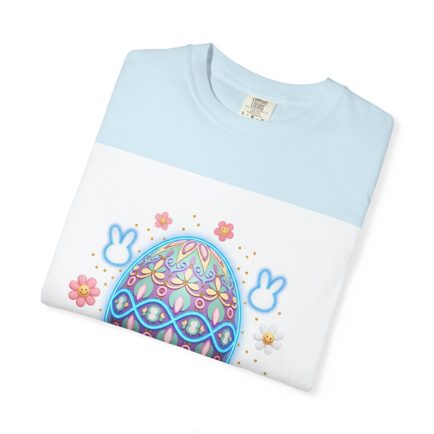 Easter Egg T-Shirt — Pastel Painted Egg & Basket Graphic
