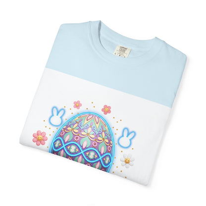 Easter Egg T-Shirt — Pastel Painted Egg & Basket Graphic