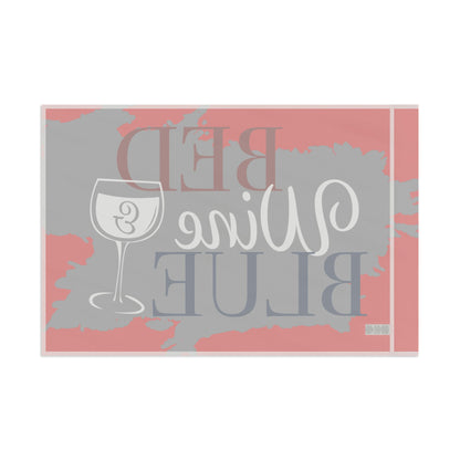 Flag - Red Wine & Blue Decorative Flag (Bed Wine & Blue Design)
