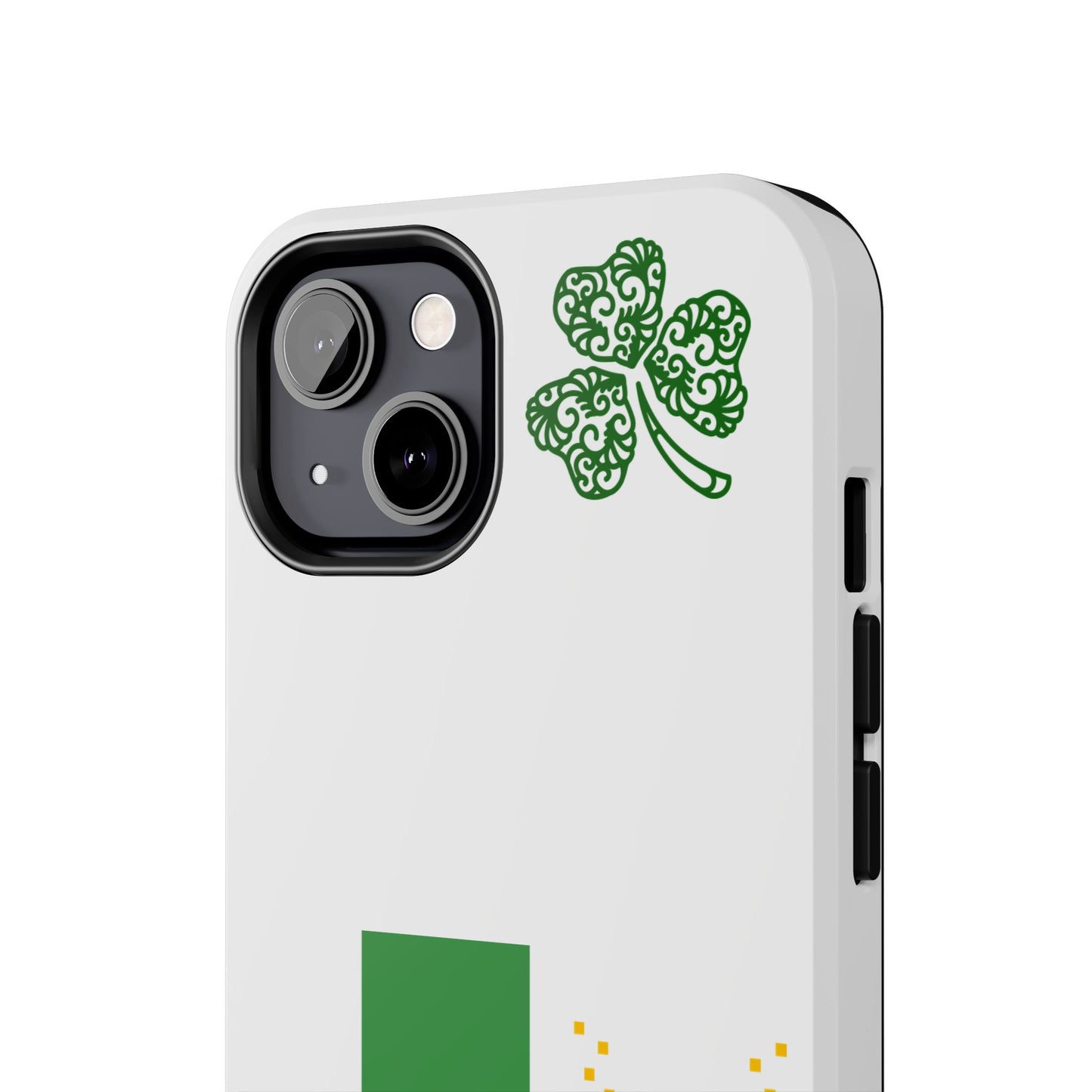 St. Patrick's Pixel Leprechaun Tough Phone Case — Shamrock & Beer Mug