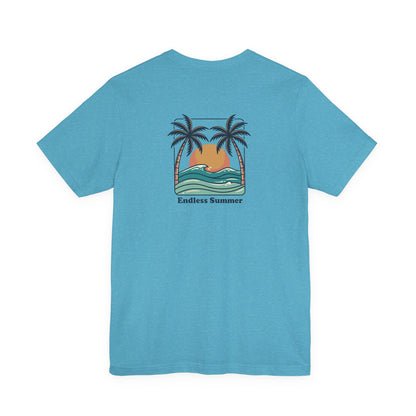 Endless Summer Surf Tee — Retro Sunset Palm Beach T-Shirt