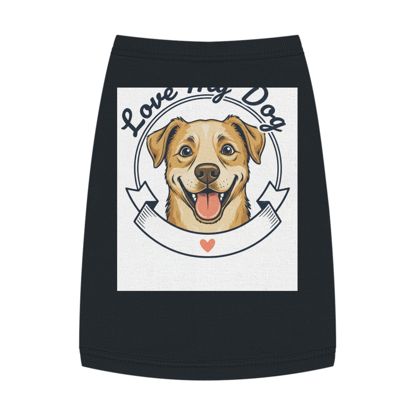 Dog Love Pet Tank Top - "Love My Dog" Cute Smiling Pup Graphic