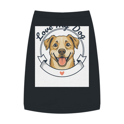 Dog Love Pet Tank Top - "Love My Dog" Cute Smiling Pup Graphic