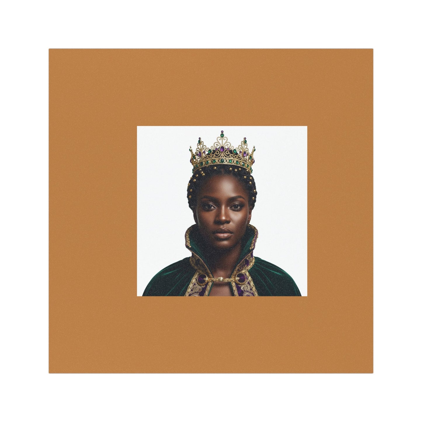 Regal Queen Portrait Car Magnet — Black History/Empowerment Vehicle Decal