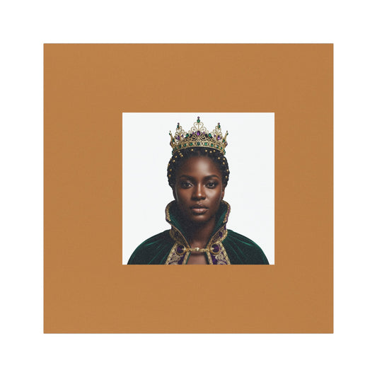 Regal Queen Portrait Car Magnet — Black History/Empowerment Vehicle Decal