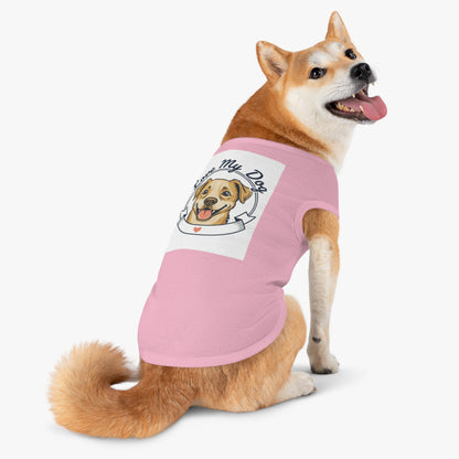 Dog Love Pet Tank Top - "Love My Dog" Cute Smiling Pup Graphic