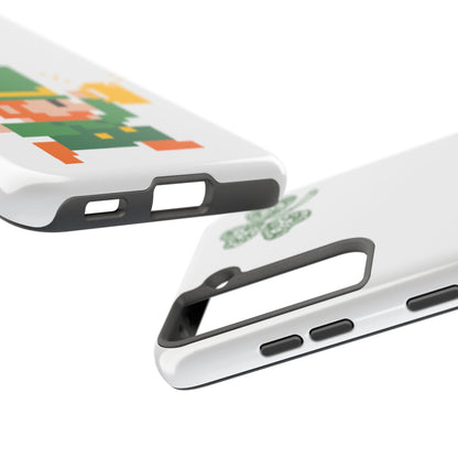 St. Patrick's Pixel Leprechaun Tough Phone Case — Shamrock & Beer Mug
