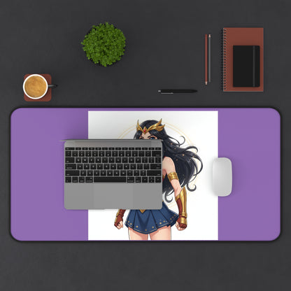 Wonder Hero Desk Mat — Purple Superhero Mousepad
