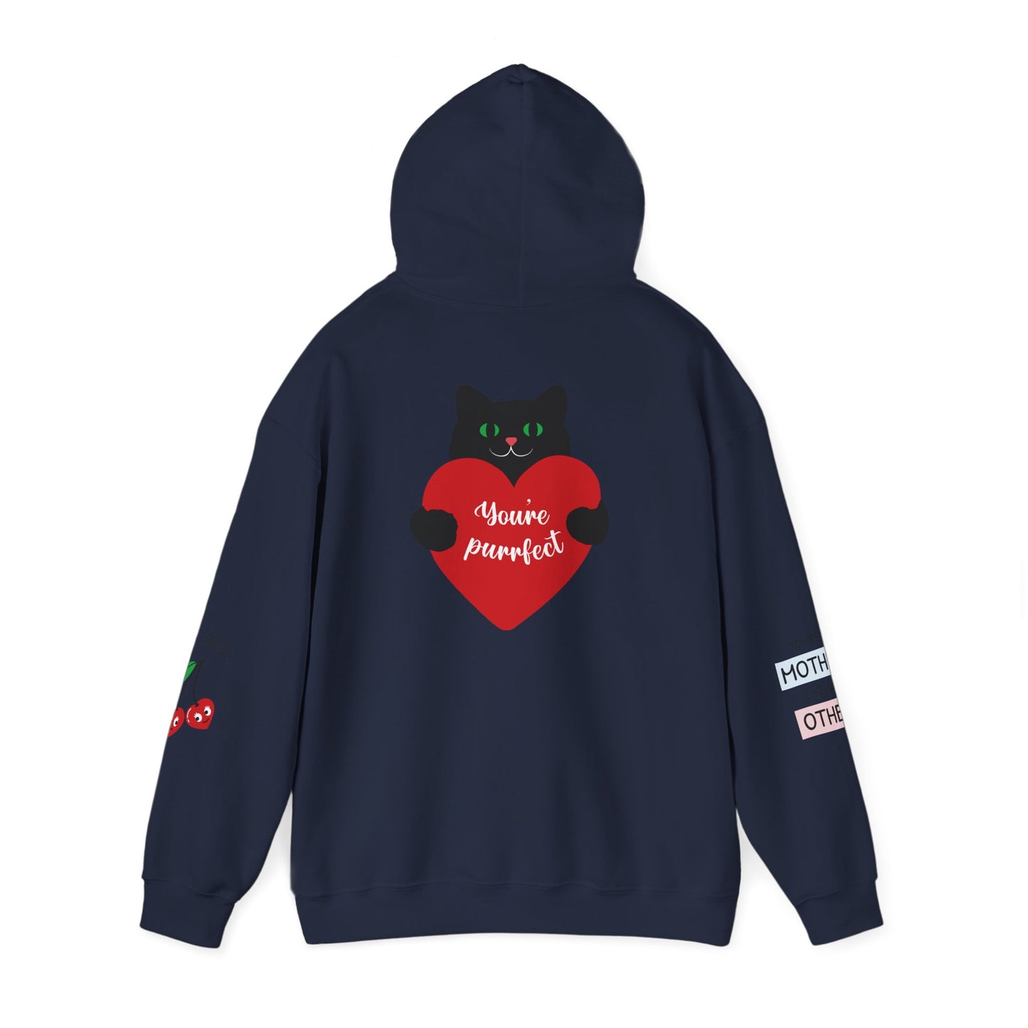 Mom Superhero Hoodie — “I don’t need superpowers, I am a MOM” Cat Heart Design