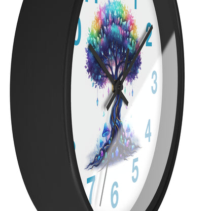 Colorful Tree Wall Clock — Rainbow Tree Home Decor Clock