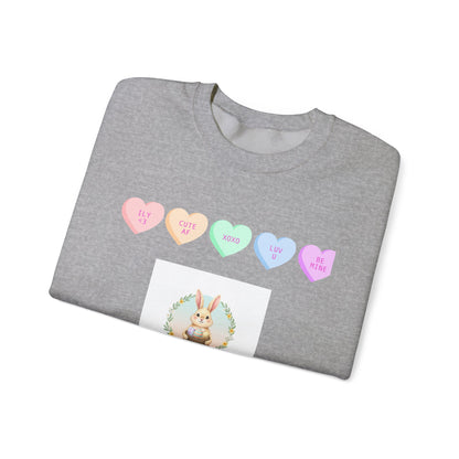 Easter Bunny & Candy Hearts Crewneck Sweatshirt