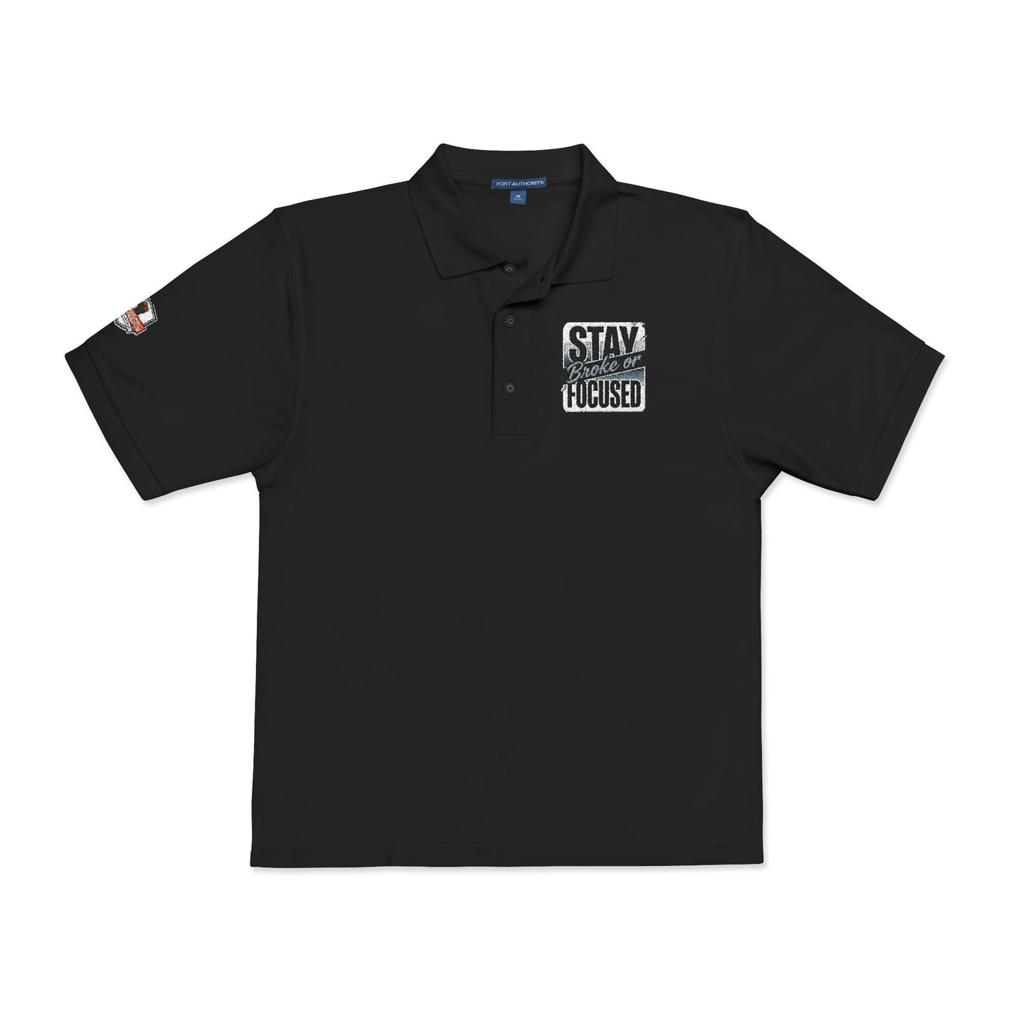 Stay Focused Embroidered Polo Shirt