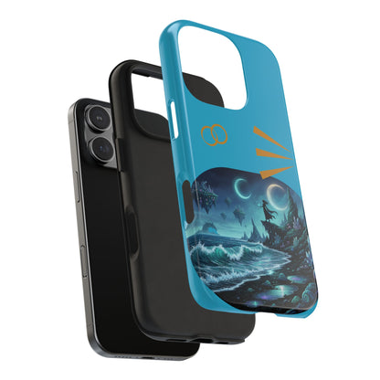 Tough Phone Case — Mystic Moonlit Shore Illustration