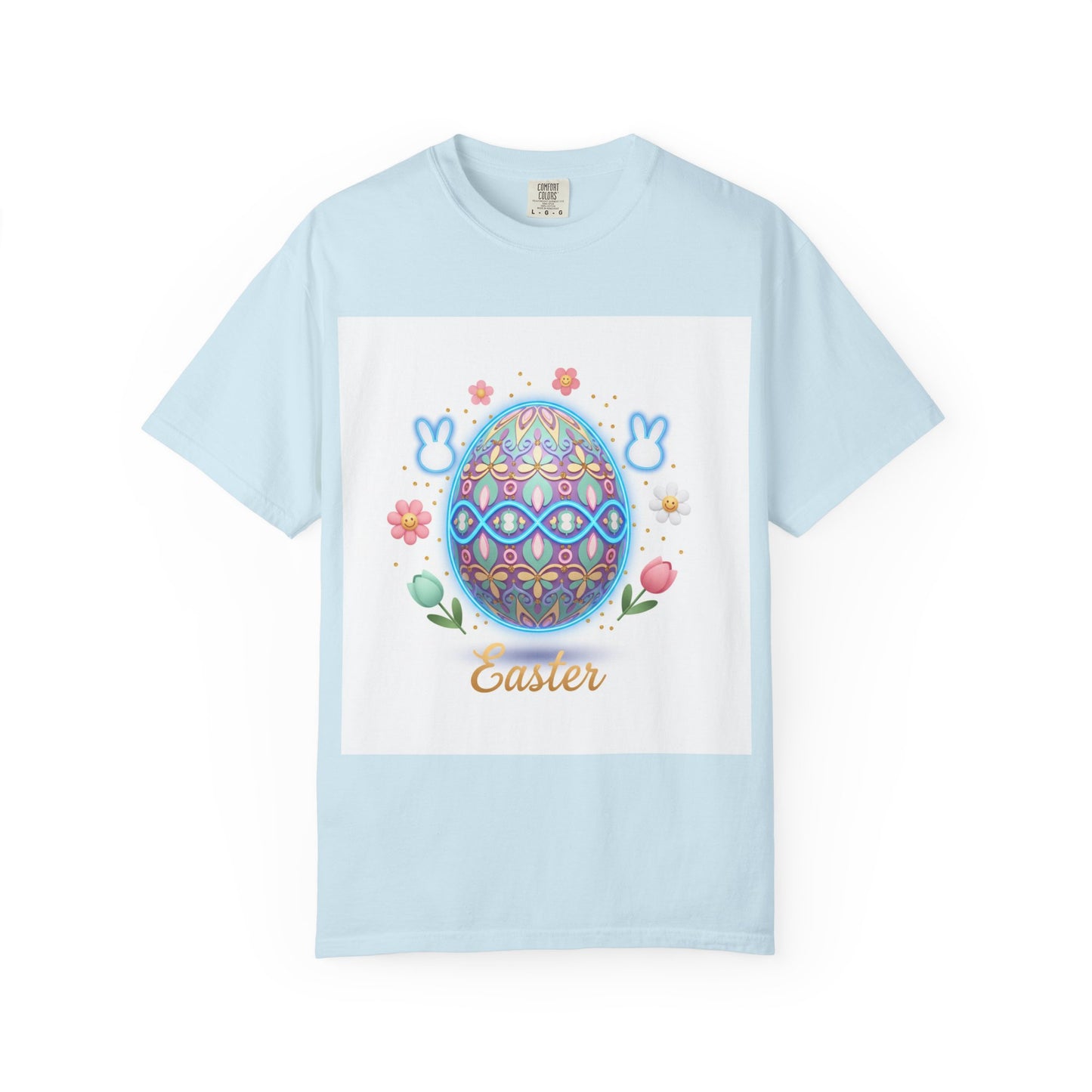 Easter Egg T-Shirt — Pastel Painted Egg & Basket Graphic