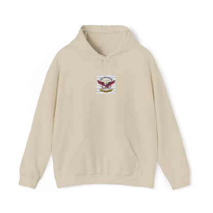 Patriotic Eagle Floral Hoodie – American Flag Wings Graphic Sweatshirt