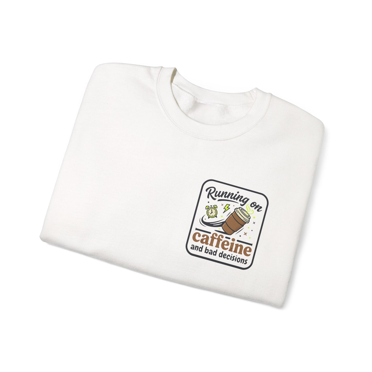 Crewneck Sweatshirt — "Mentally on Vacation, Physically at Work" Coffee Vibe