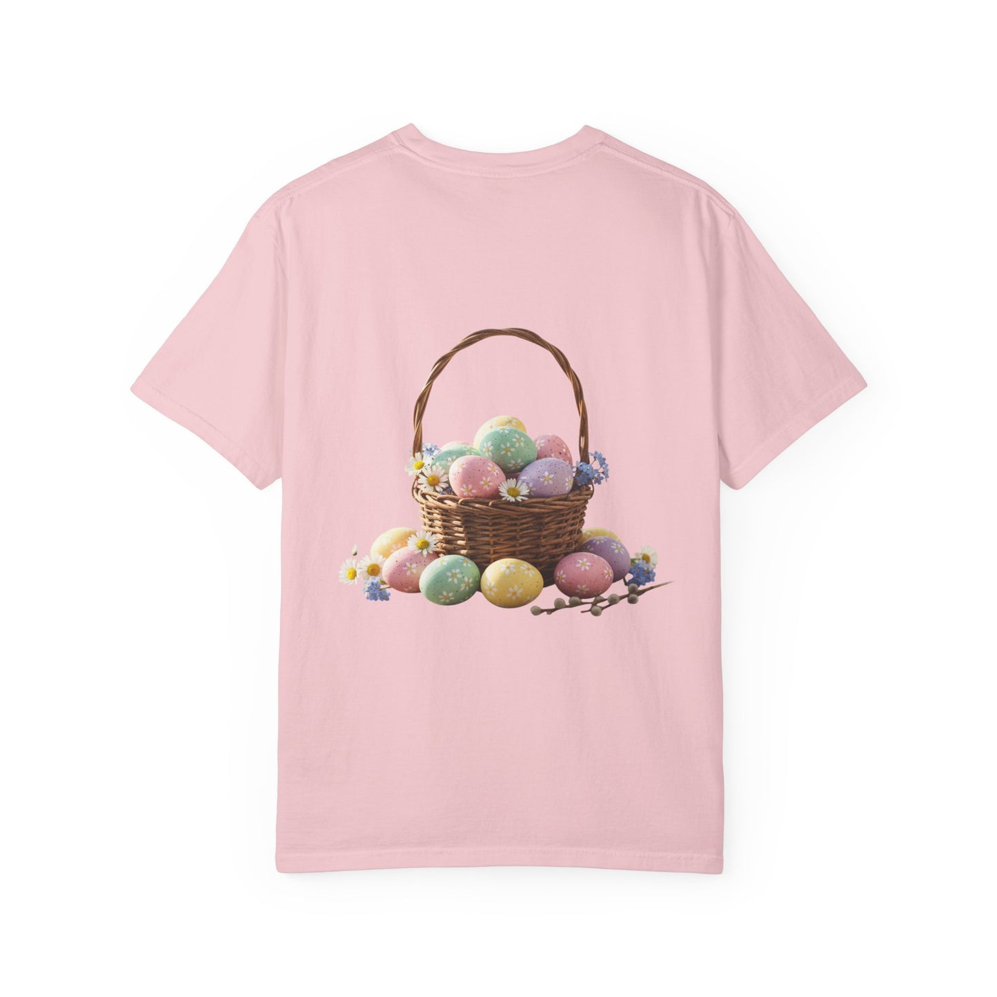 Easter Egg T-Shirt — Pastel Painted Egg & Basket Graphic