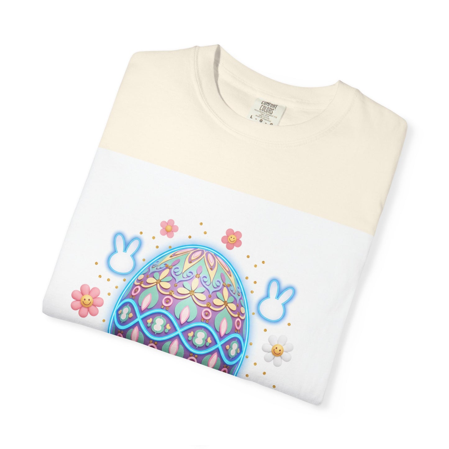 Easter Egg T-Shirt — Pastel Painted Egg & Basket Graphic