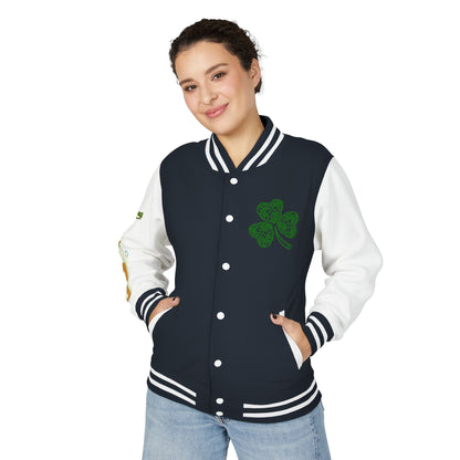 Lucky & Proud Shamrock Letterman Jacket