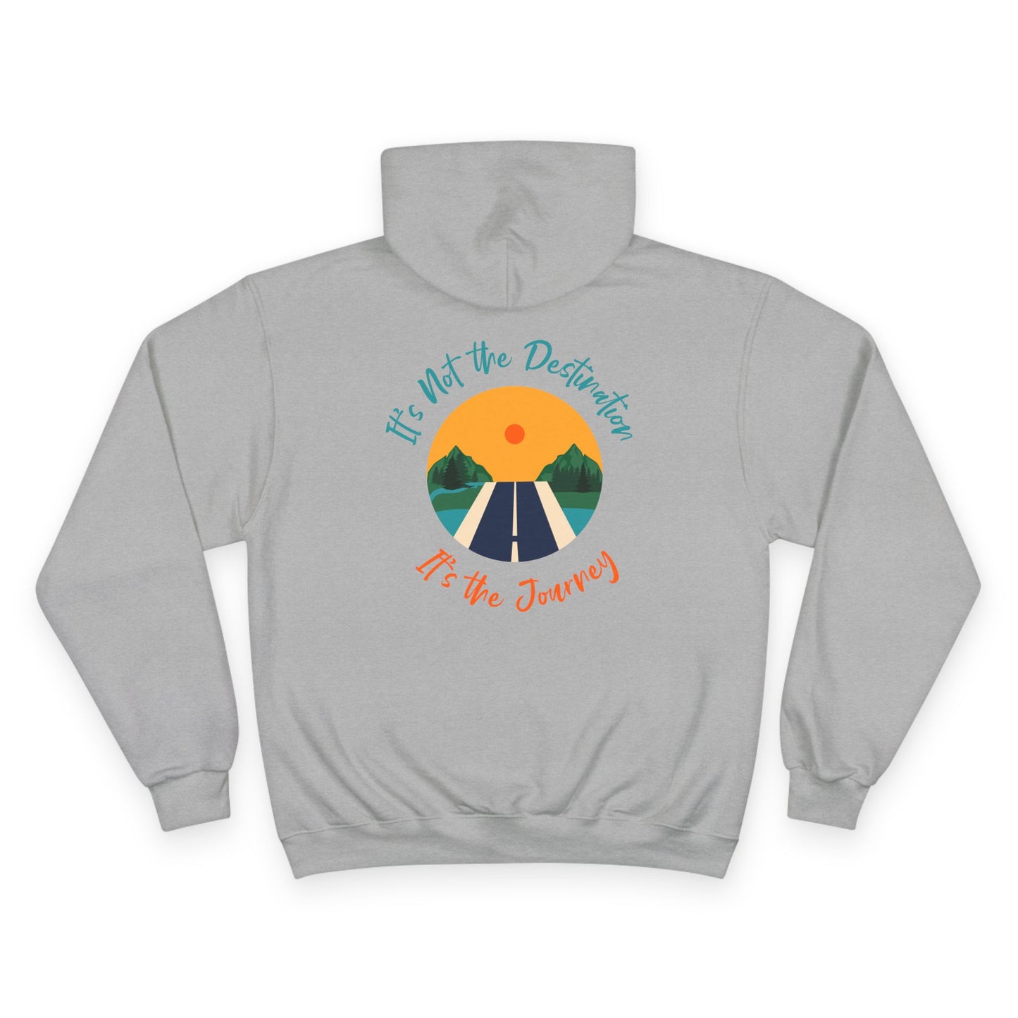 Hoodie — "On Clock" Digital Timefront with "It’s Not the Destination, It’s the Journey" Roadscape