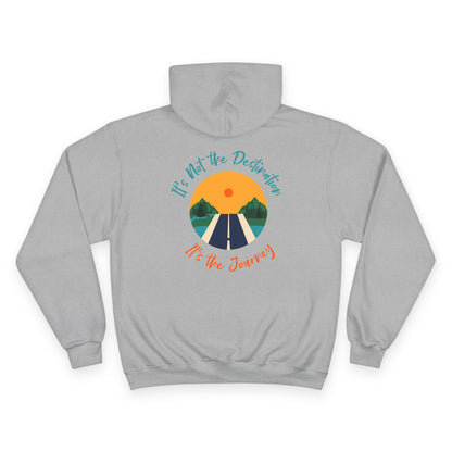 Hoodie — "On Clock" Digital Timefront with "It’s Not the Destination, It’s the Journey" Roadscape